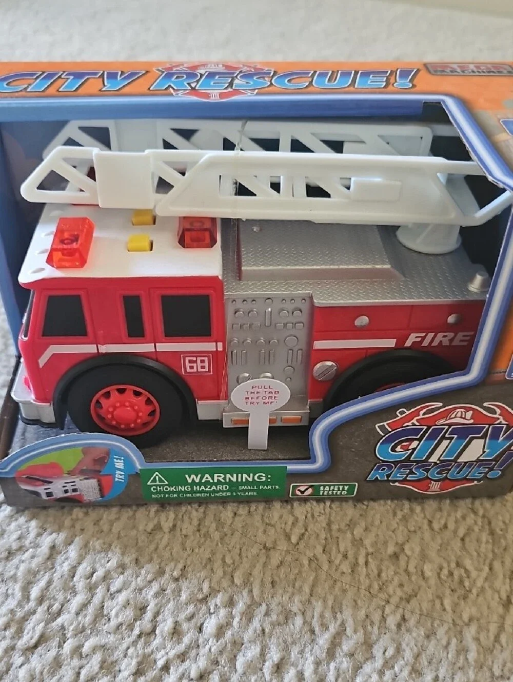 City Rescue Red Fire Truck Toy with Lights & Sound